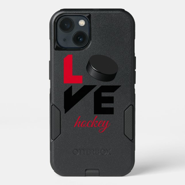 Love hockey otterbox iPhone case (Back)
