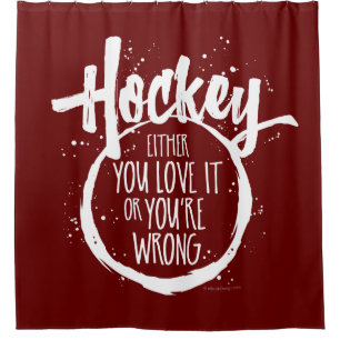 Love Hockey Shower Curtain