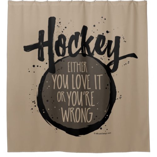Love Hockey Shower Curtain