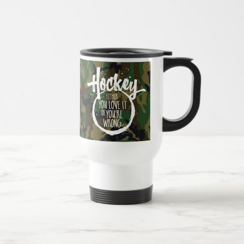 Love Hockey Travel Mug