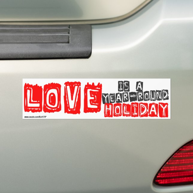 Love Holiday Bumper Sticker (On Car)