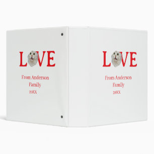 Love holidays cat photo pet family name bold lette 3 ring binder