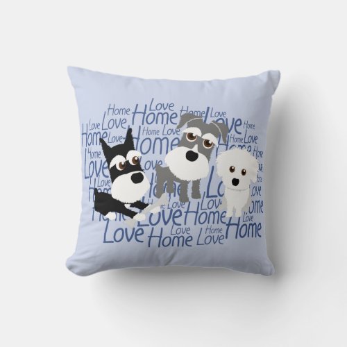 Love Home _ Custom Schnauzer Pillow