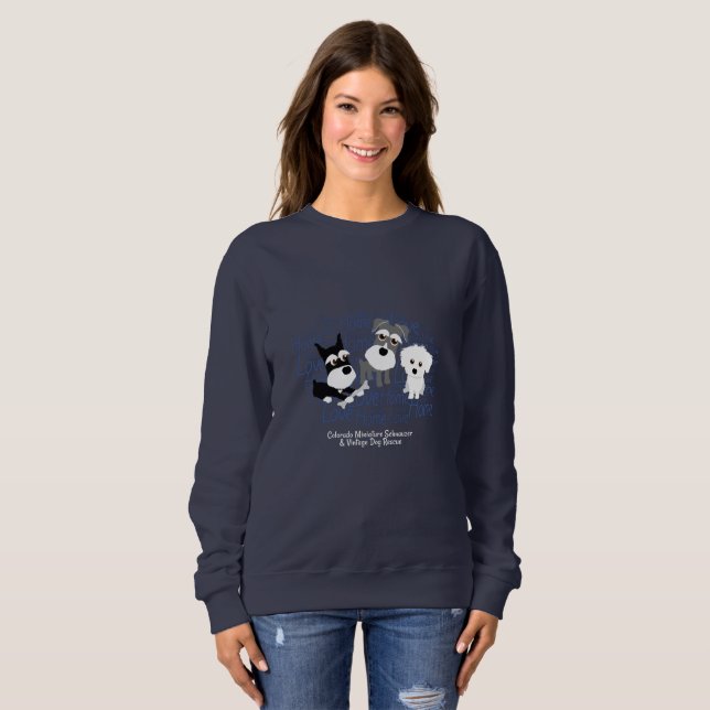 Love, Home - Schnauzer Dark Sweatshirt (Women) (Front Full)
