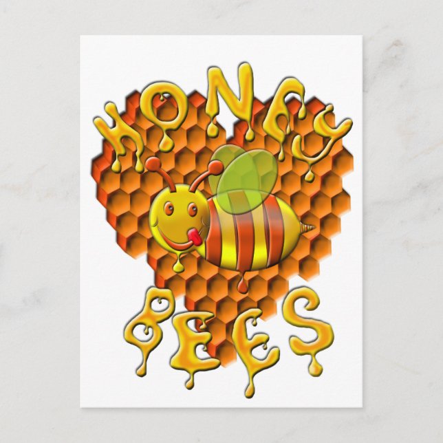 love honey bees postcard (Front)