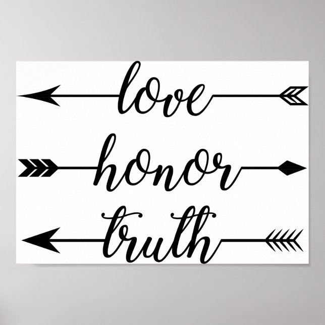 Love Honor Truth Poster (Front)