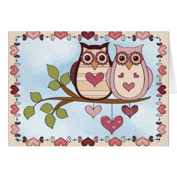 Love Hoots by RainbowCards at Zazzle