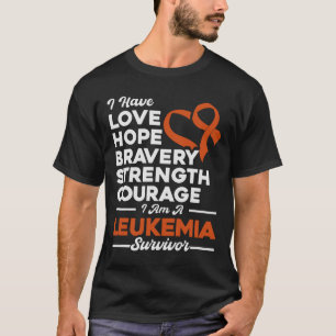 Love Hope Bravery Strength Leukemia Awareness Funn T-Shirt