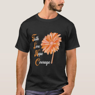 Love Hope Courage Aml Leukemia Awareness  T-Shirt