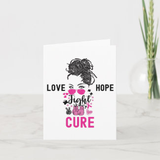 Love Hope Cure, Breast Cancer Awareness  Card