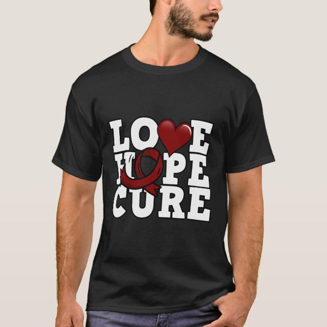 Love Hope Cure - Sickle Cell Awareness  T-Shirt (Front)