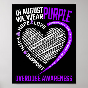 Love Hope Faith In August We Wear Purple Overdose  Poster