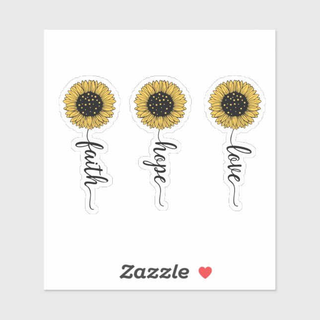 Love. Hope. Faith. Sticker (Sheet)