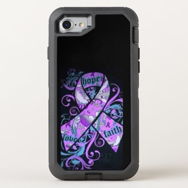 Love Hope Fath Ribbon Otterbox iPhone Case (Back)