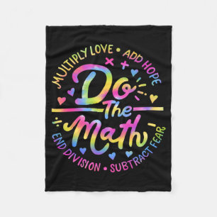 Love Hope Fear Do The Math Test Day Staar Testing Fleece Blanket