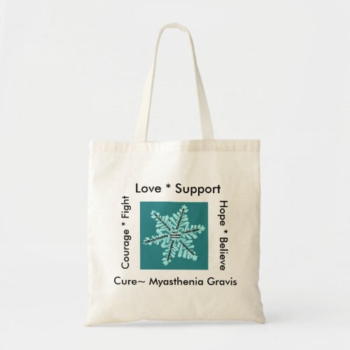 Love Hope Fight  Cure _ Myasthenia Awareness Tote Bag