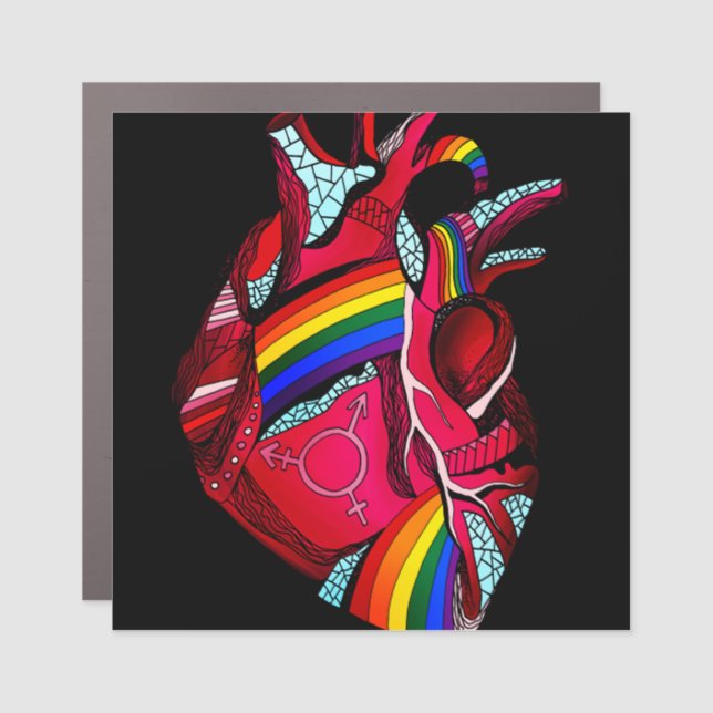 Love Hope Kindness Equality Inclusion Diversity Pe Car Magnet (Front)