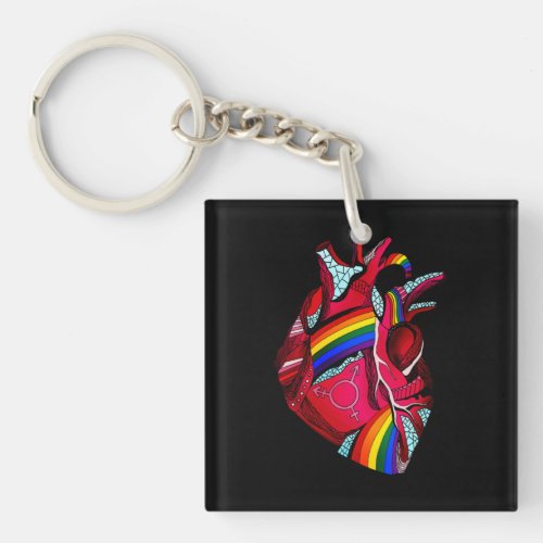 Love Hope Kindness Equality Inclusion Diversity Pe Keychain