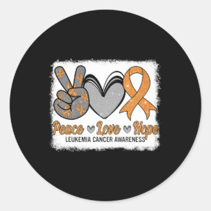 Love Hope Leukemia Awareness Month Warrior Women M Classic Round Sticker