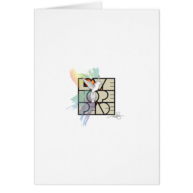 Love Hope Peace Dove Cards (Front)