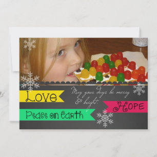 Love, Hope, Peace on Earth Holiday Photo Card