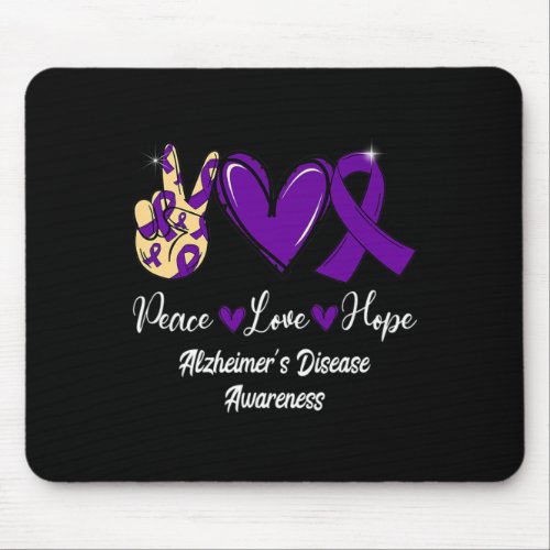 Love Hope Purple Ribbon Alzheimerheimer Disease Aw Mouse Pad