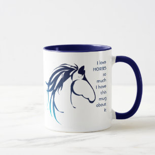 Love HORSES so so much I Fun Quote  Mug