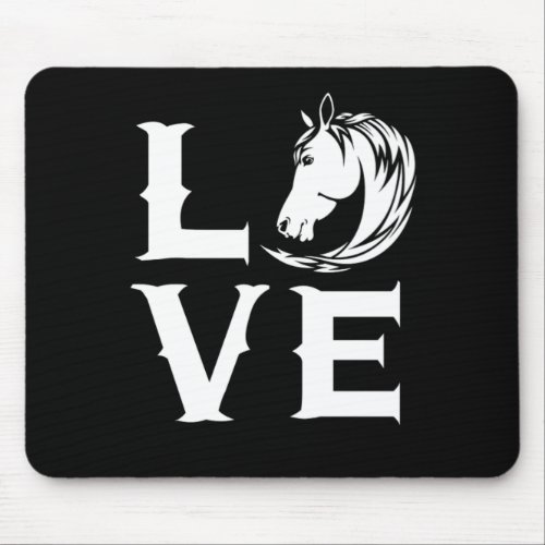 Love Horses Stable Horseshoe Equestrian Stable Gif Mouse Pad