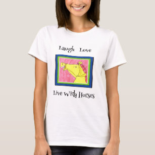 Love horses t-shirt with a cute design.