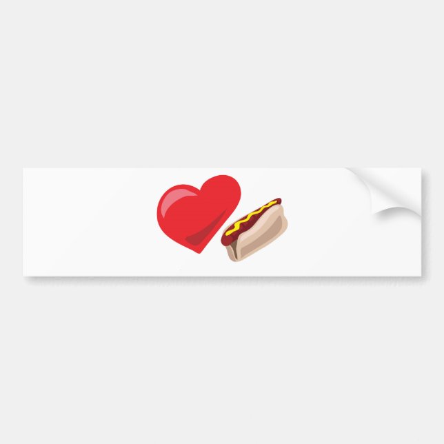 Love hot dogs!  Customizable: Bumper Sticker (Front)