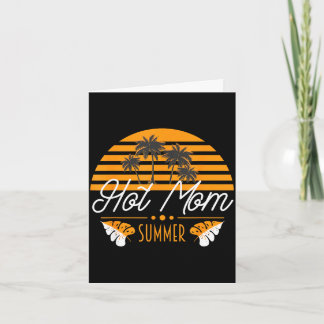 Love hot moms hot mom summer palm tree sunset card