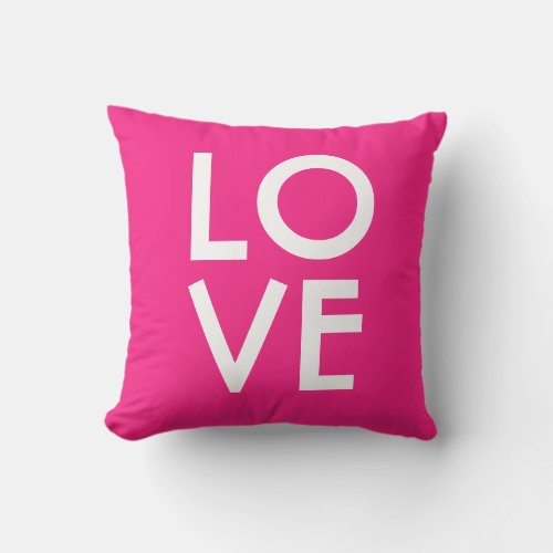 Love Hot Pink Bright Pink Pillows