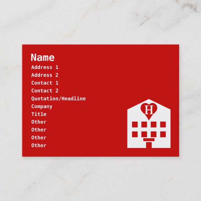 Love Hotel Japanese Emoji Business Card (Front)