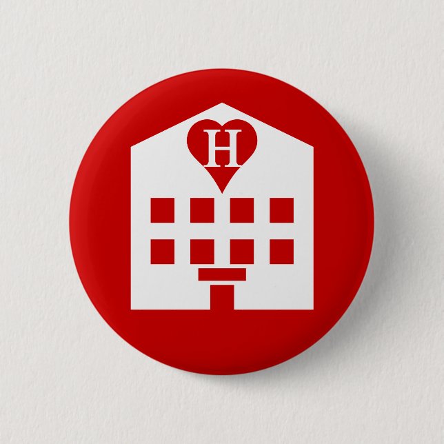 Love Hotel Japanese Emoji Button (Front)