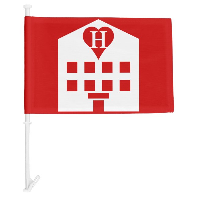 Love Hotel Japanese Emoji Car Flag (Front)