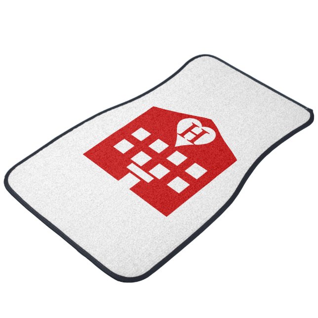 Love Hotel Japanese Emoji Car Floor Mat (Angled)