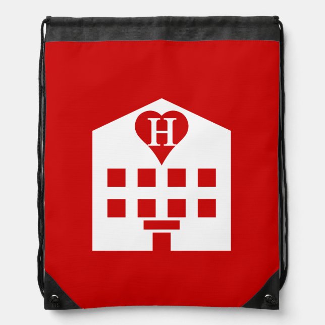 Love Hotel Japanese Emoji Drawstring Bag (Front)