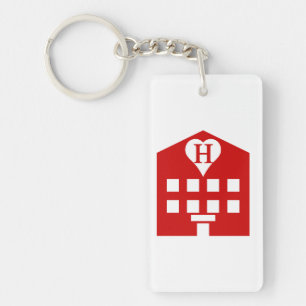 Love Hotel Japanese Emoji Keychain