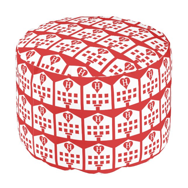 Love Hotel Japanese Emoji Pouf (Angled Back)