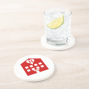Love Hotel Japanese Emoji Sandstone Coaster