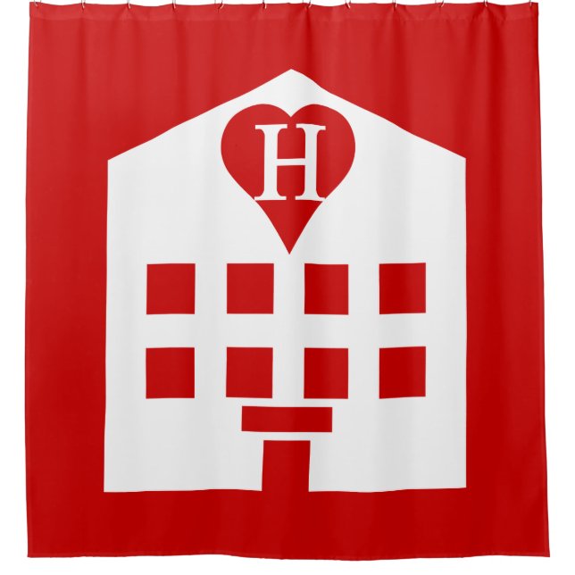 Love Hotel Japanese Emoji Shower Curtain (Front)