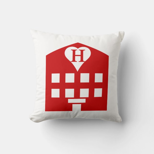 Love Hotel Japanese Emoji Throw Pillow (Front)
