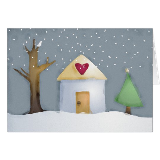 love house home garden Christmas card