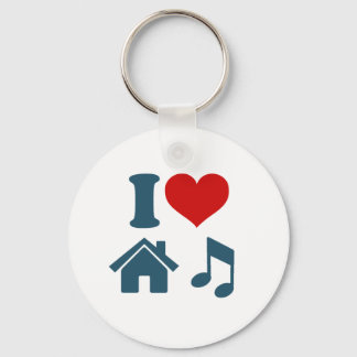 Love House Music Keychain | Ibiza House Dancing