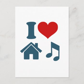Love House Music Postcard by robby1982 at Zazzle