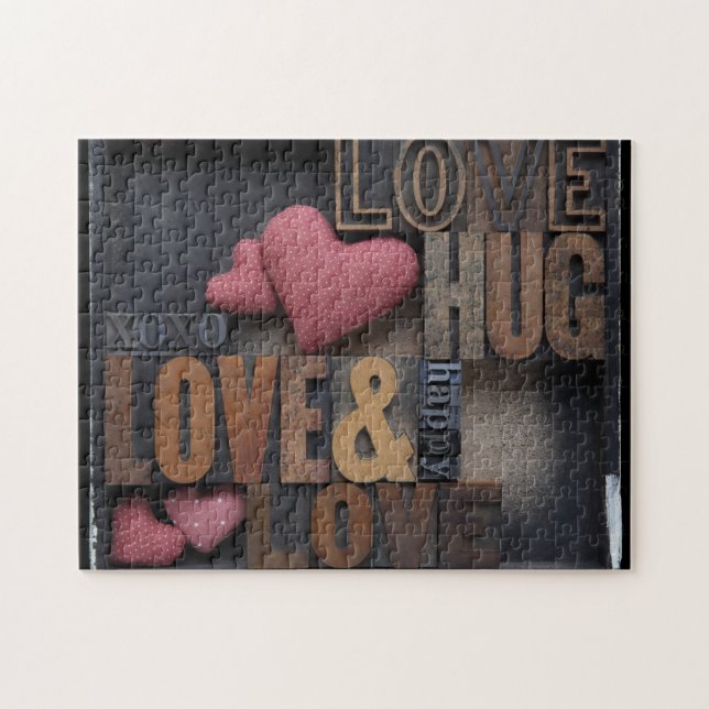 Love hug happy jigsaw puzzle (Horizontal)