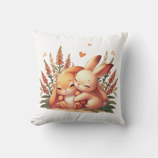 Love Hug Throw Pillow (Front)