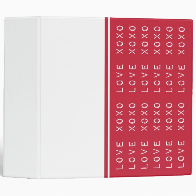 Love, Hugs and Kisses Binder (2 inch), Red (Front/Spine)