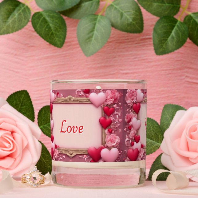 Love, Hugs & Kisses Valentine's Day Candle (Wedding)