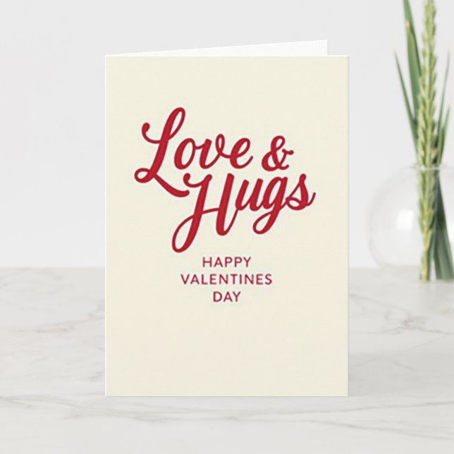 Love Hugs Minimalist Card (Front)